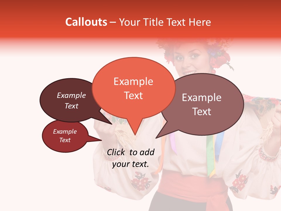 Portrait Brunette Cute PowerPoint Template