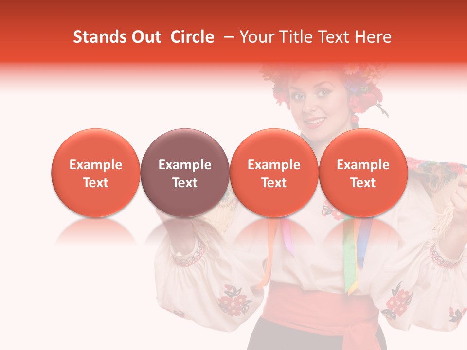 Portrait Brunette Cute PowerPoint Template