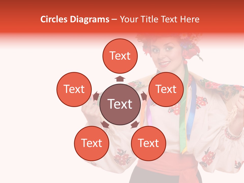 Portrait Brunette Cute PowerPoint Template