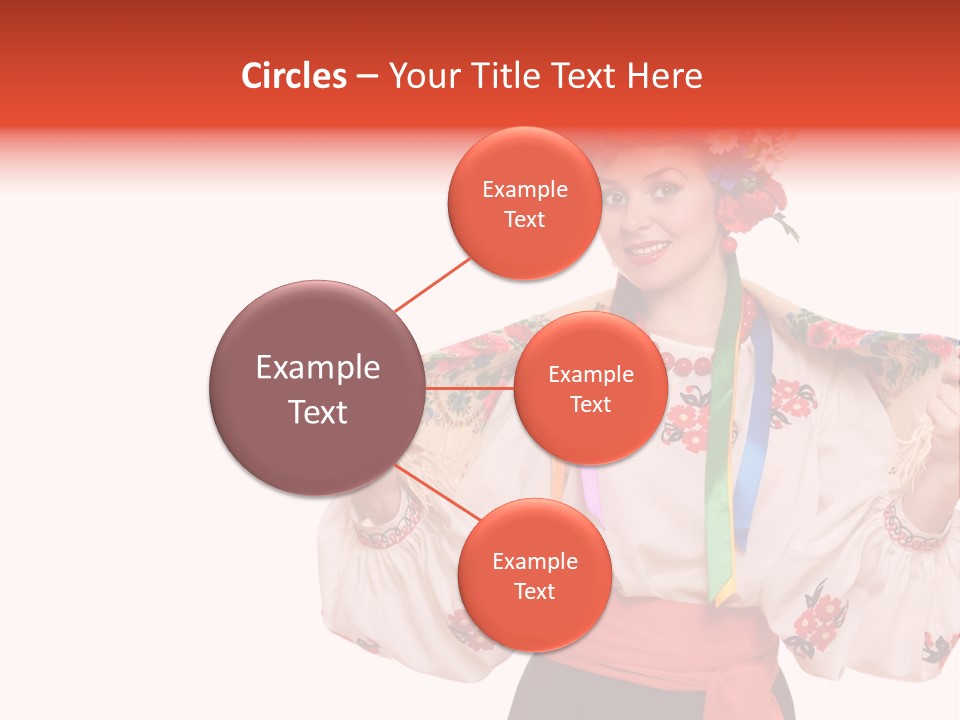 Portrait Brunette Cute PowerPoint Template