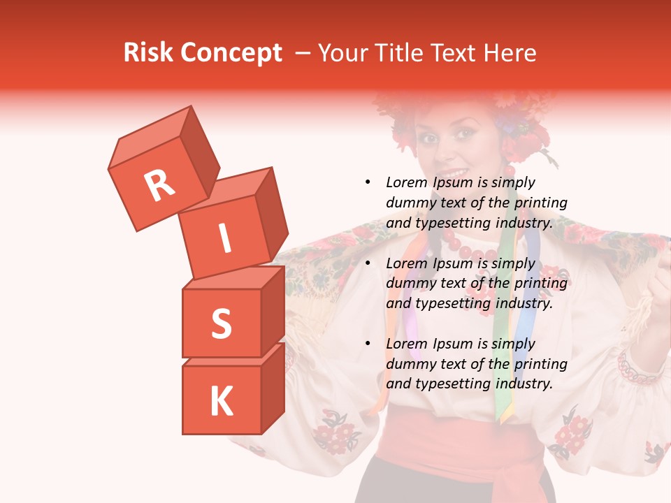 Portrait Brunette Cute PowerPoint Template