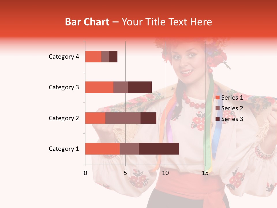 Portrait Brunette Cute PowerPoint Template