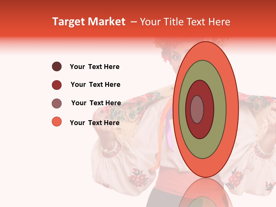 Portrait Brunette Cute PowerPoint Template