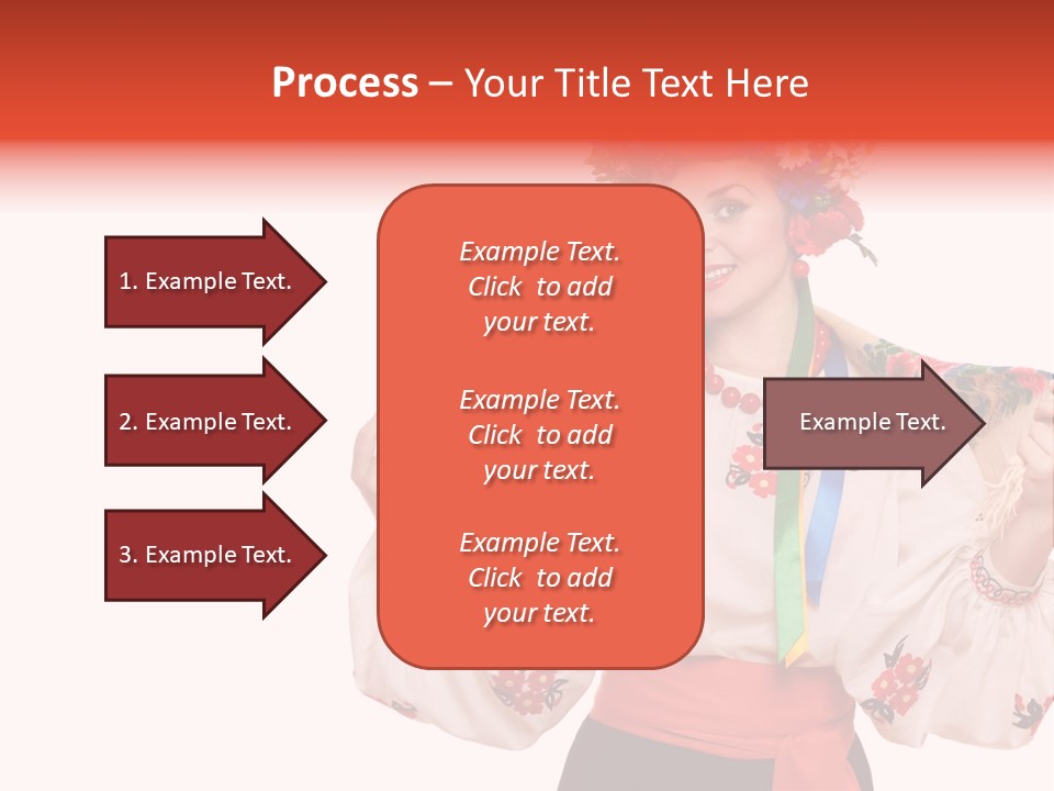 Portrait Brunette Cute PowerPoint Template