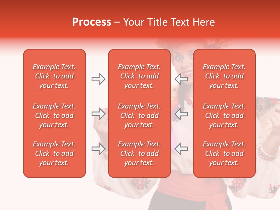 Portrait Brunette Cute PowerPoint Template