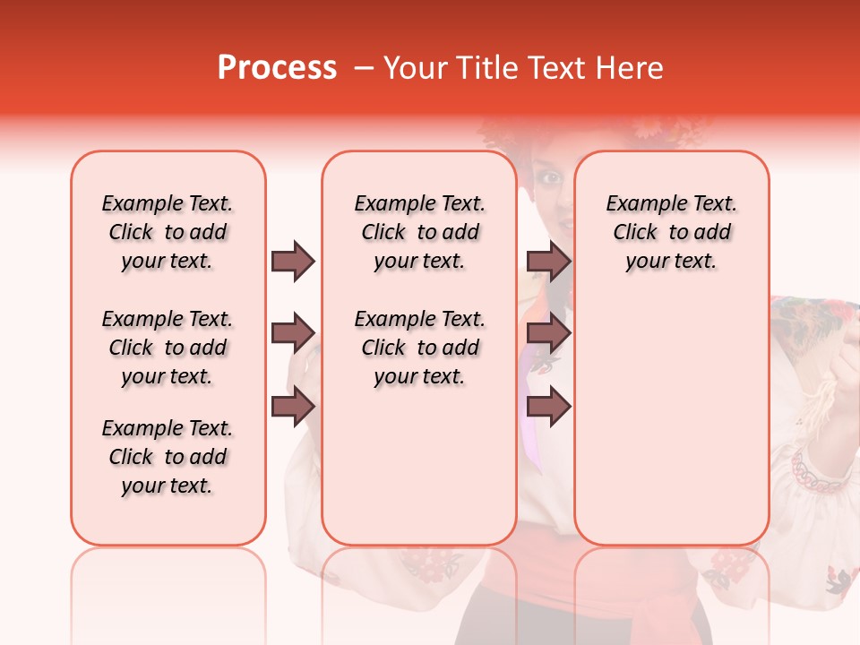Portrait Brunette Cute PowerPoint Template