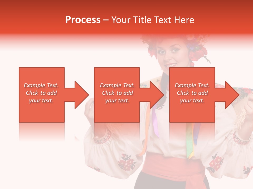 Portrait Brunette Cute PowerPoint Template