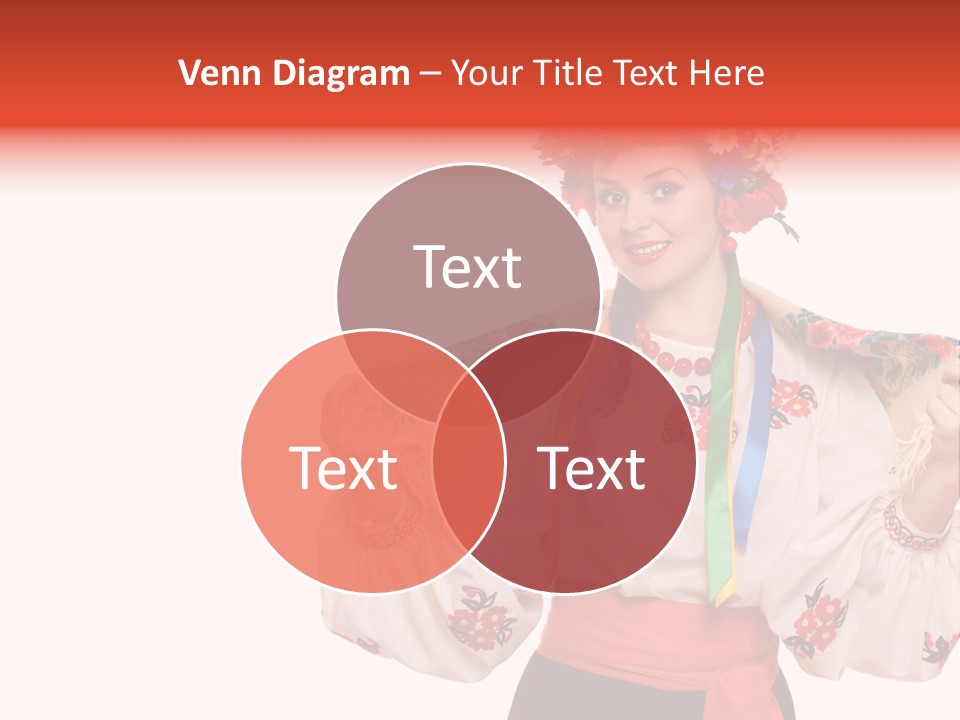 Portrait Brunette Cute PowerPoint Template