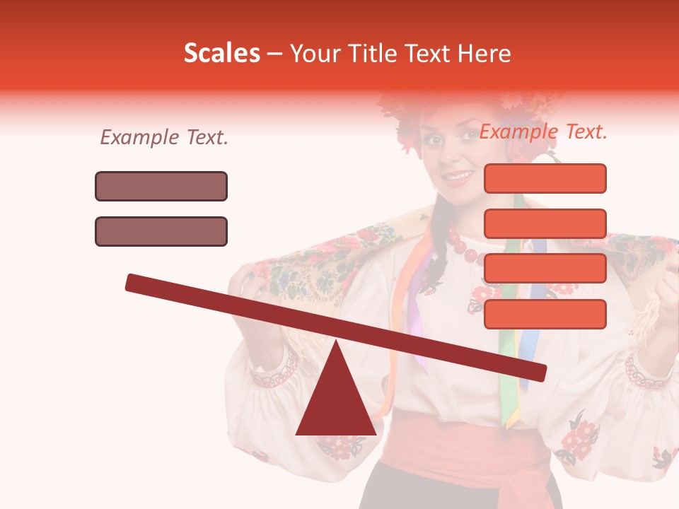 Portrait Brunette Cute PowerPoint Template