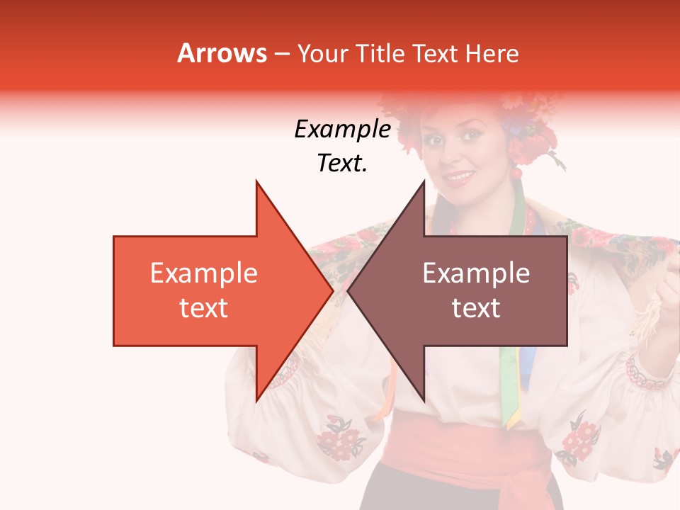 Portrait Brunette Cute PowerPoint Template