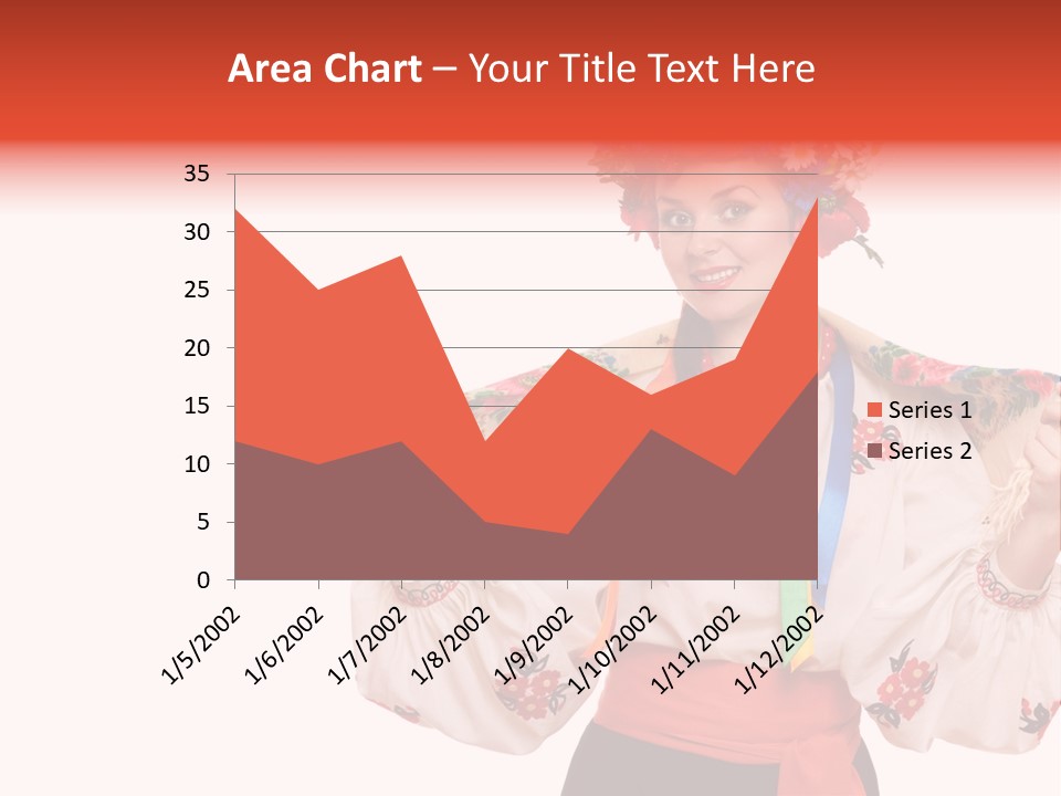 Portrait Brunette Cute PowerPoint Template