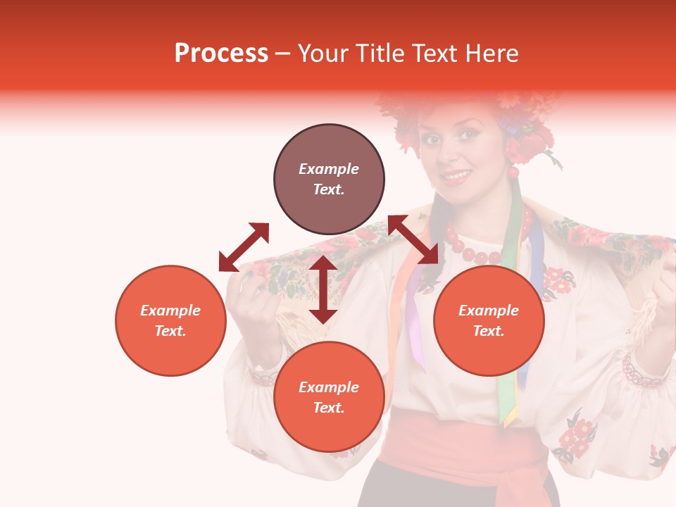 Portrait Brunette Cute PowerPoint Template