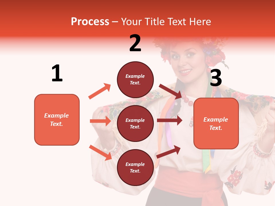 Portrait Brunette Cute PowerPoint Template