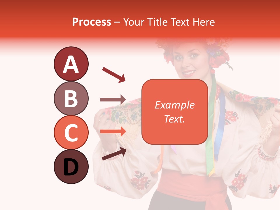 Portrait Brunette Cute PowerPoint Template