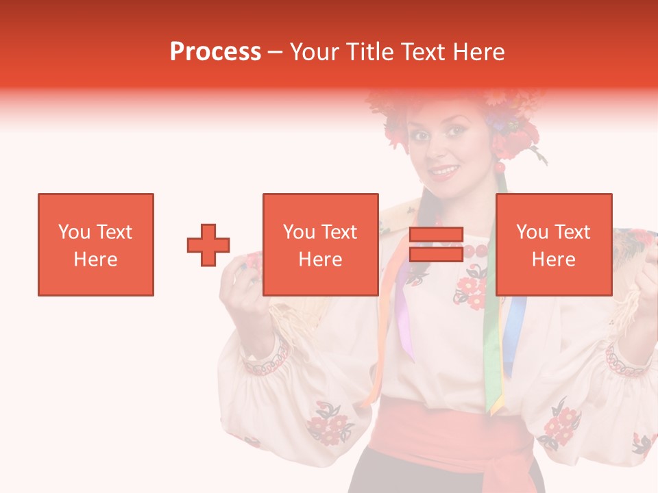 Portrait Brunette Cute PowerPoint Template