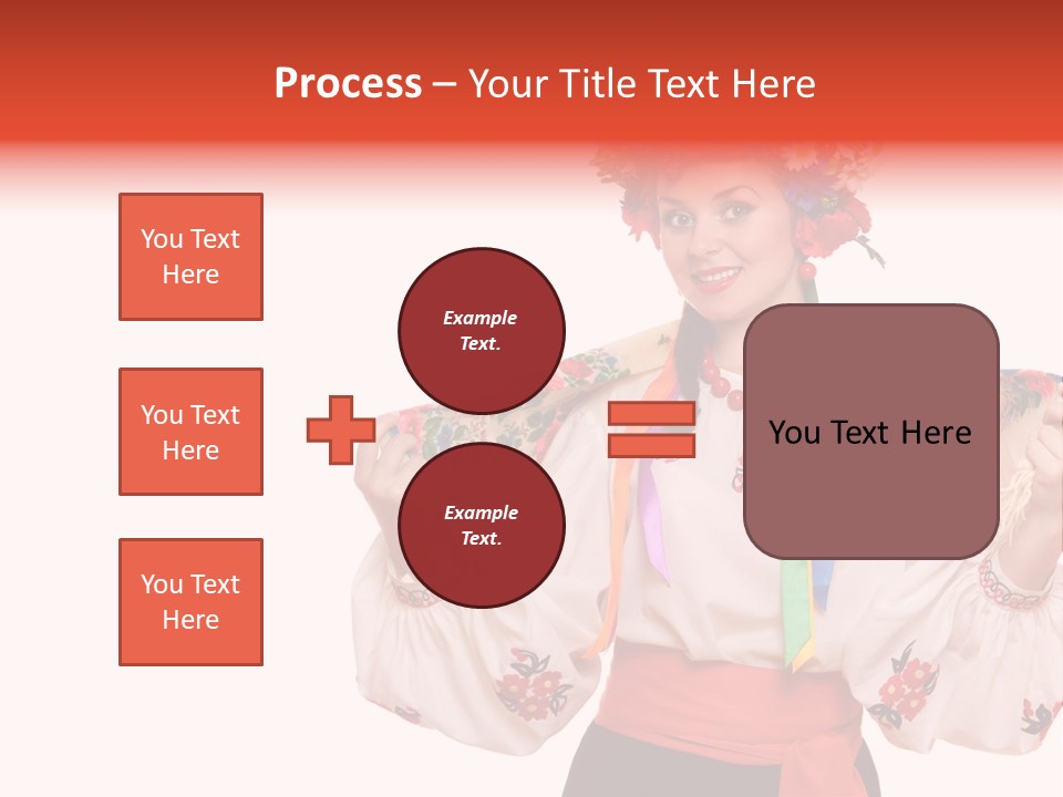 Portrait Brunette Cute PowerPoint Template