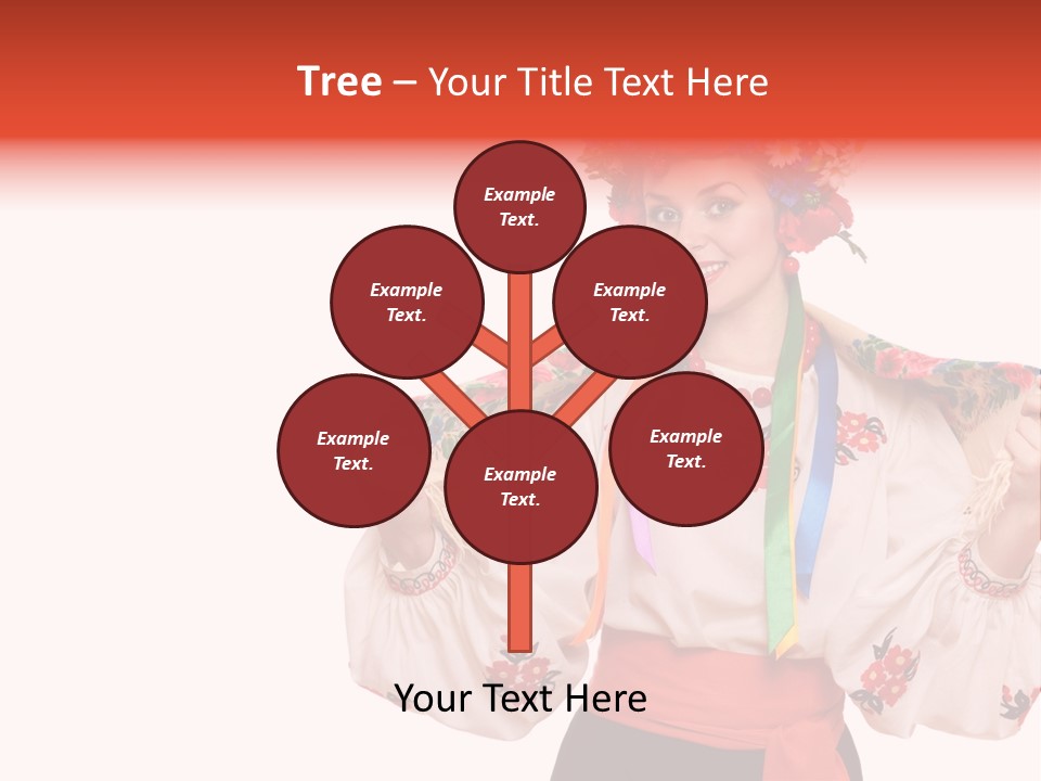 Portrait Brunette Cute PowerPoint Template