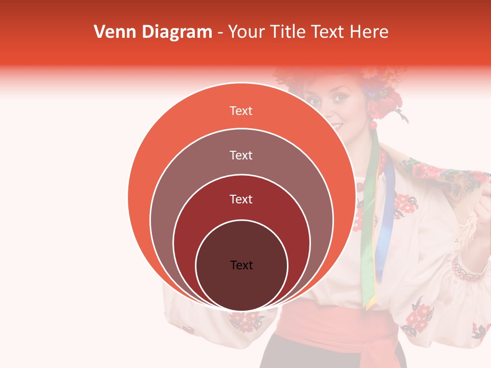 Portrait Brunette Cute PowerPoint Template