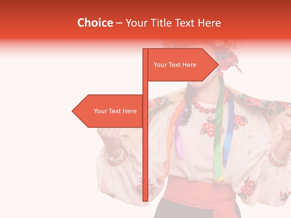 Portrait Brunette Cute PowerPoint Template