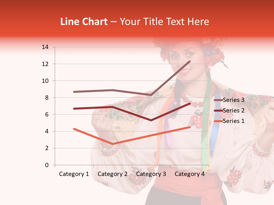 Portrait Brunette Cute PowerPoint Template