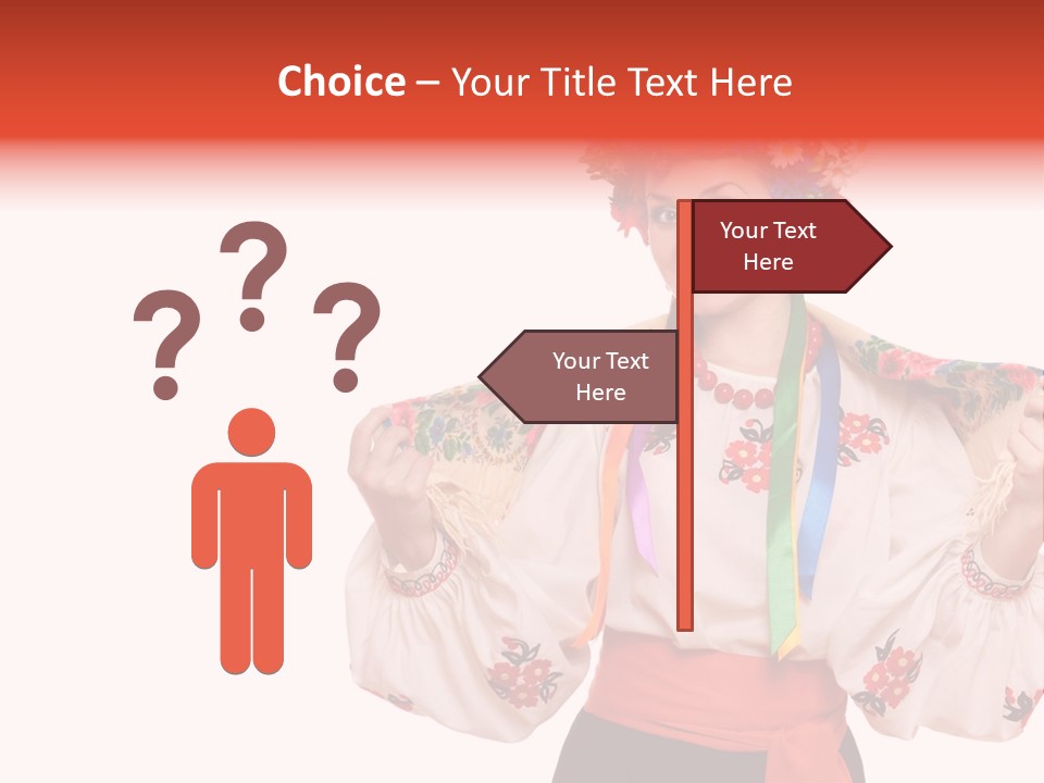 Portrait Brunette Cute PowerPoint Template