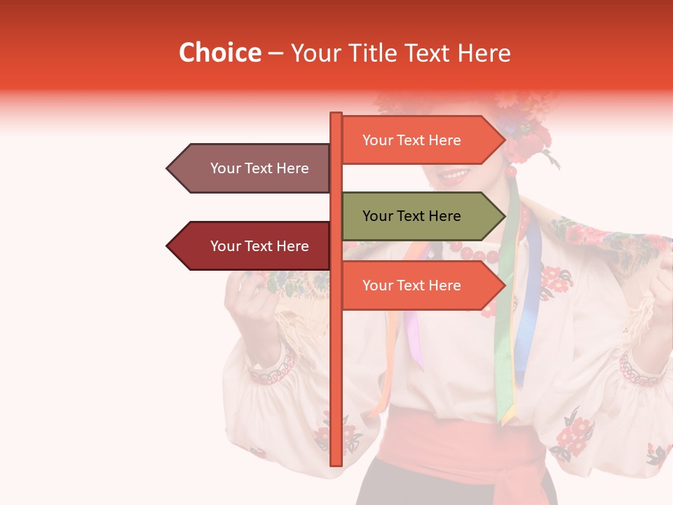 Portrait Brunette Cute PowerPoint Template