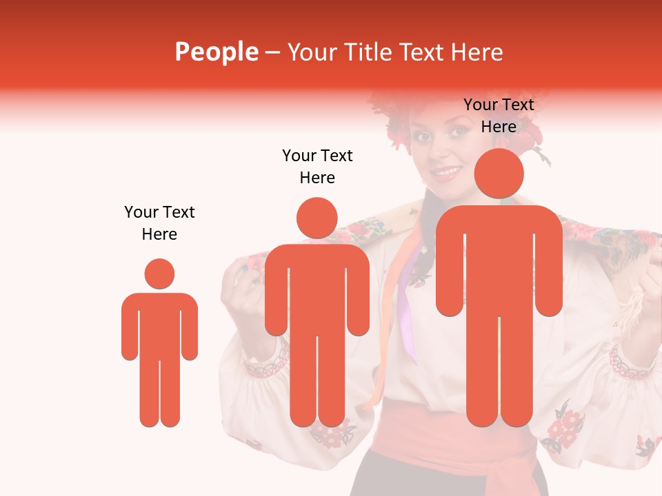 Portrait Brunette Cute PowerPoint Template