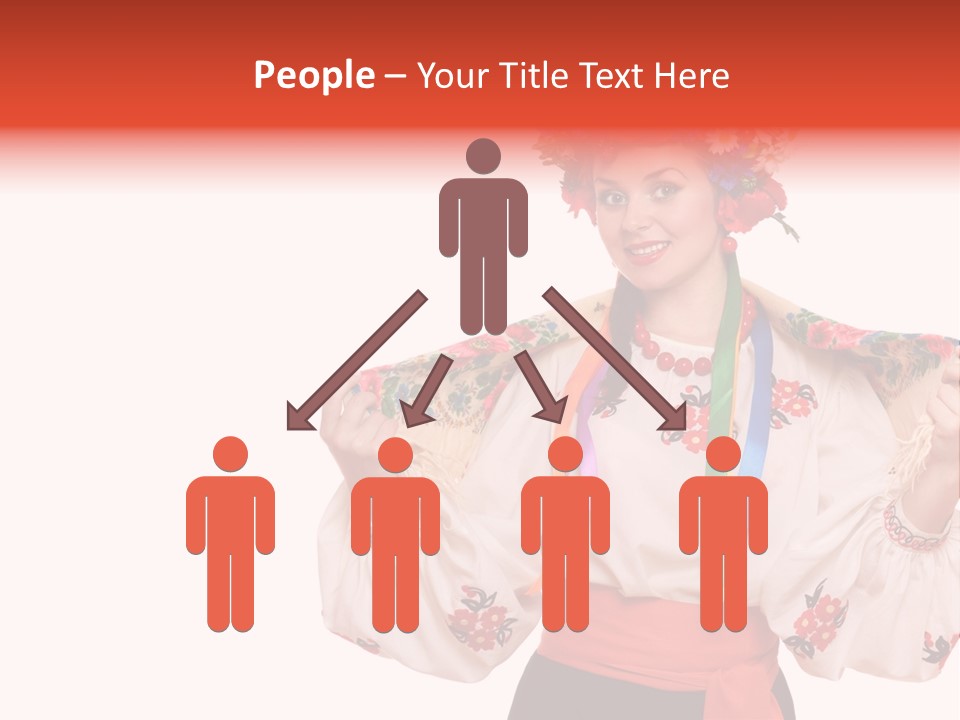 Portrait Brunette Cute PowerPoint Template