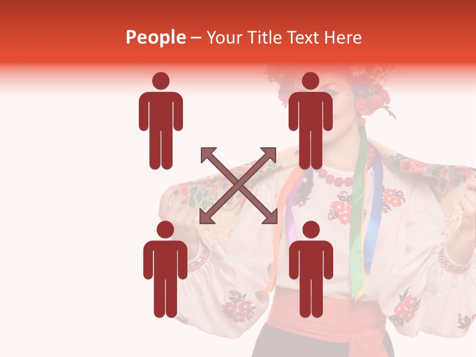 Portrait Brunette Cute PowerPoint Template