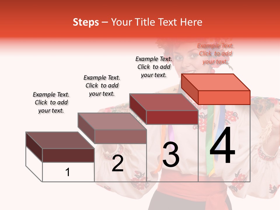 Portrait Brunette Cute PowerPoint Template