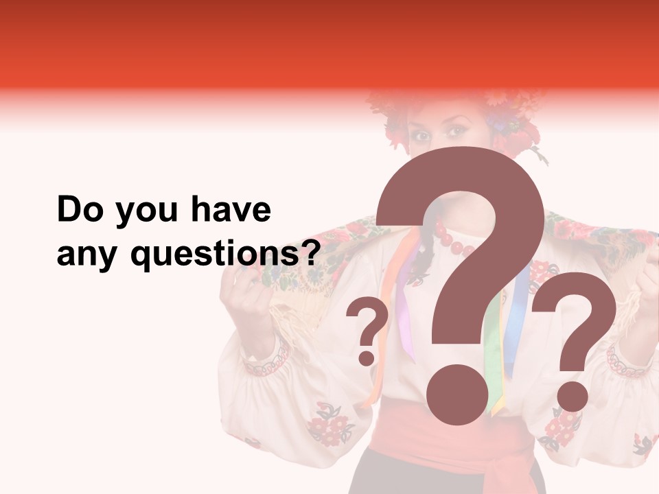 Portrait Brunette Cute PowerPoint Template