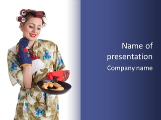 Utensil Cookies Woman PowerPoint Template