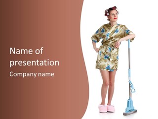 Housewife Cosiness Person PowerPoint Template