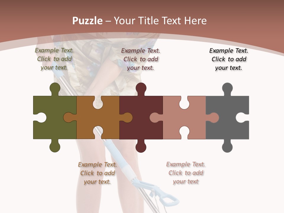 Housekeeping Mopping Lady PowerPoint Template