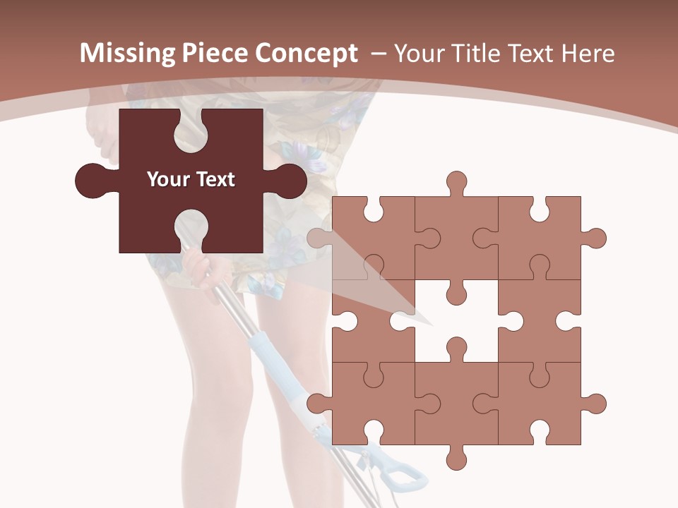 Housekeeping Mopping Lady PowerPoint Template