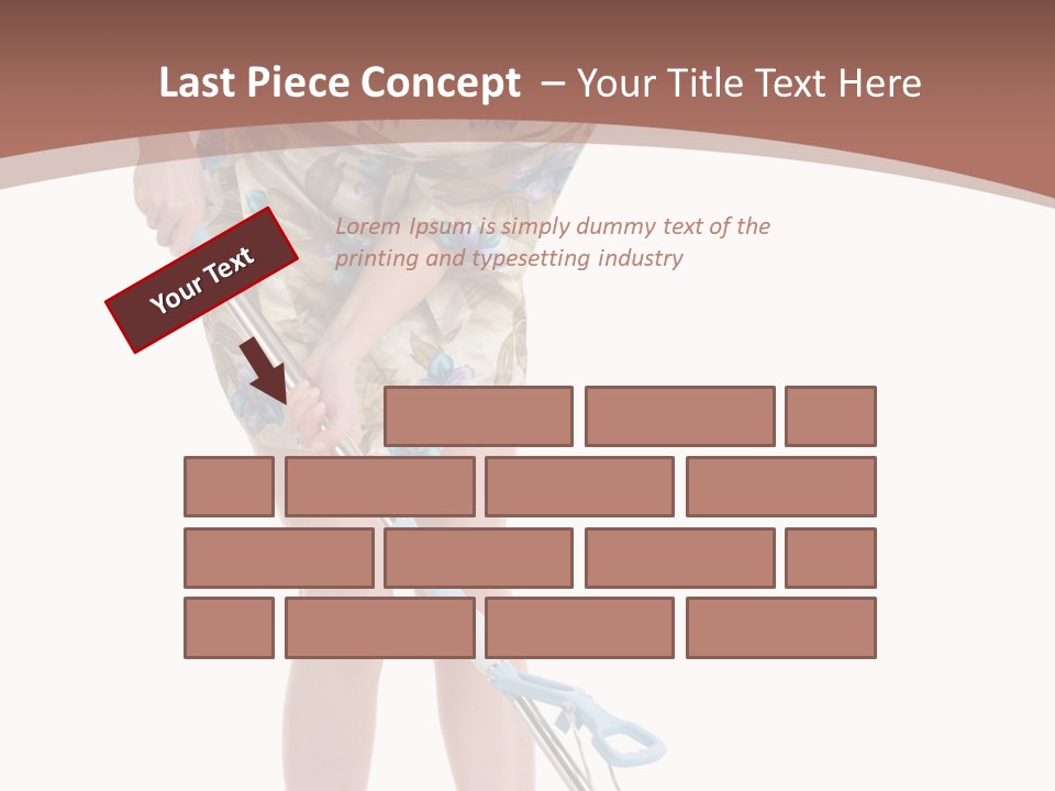 Housekeeping Mopping Lady PowerPoint Template