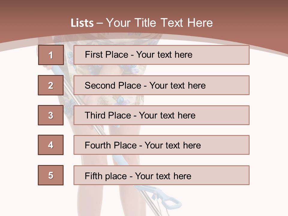 Housekeeping Mopping Lady PowerPoint Template