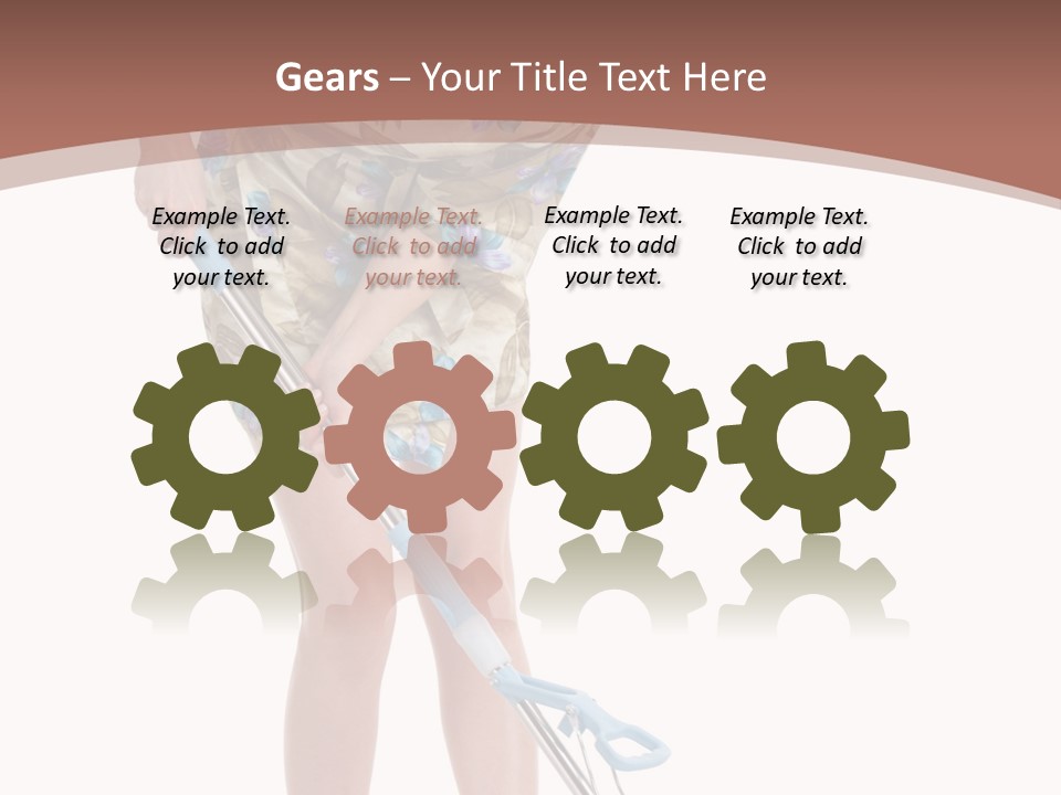 Housekeeping Mopping Lady PowerPoint Template