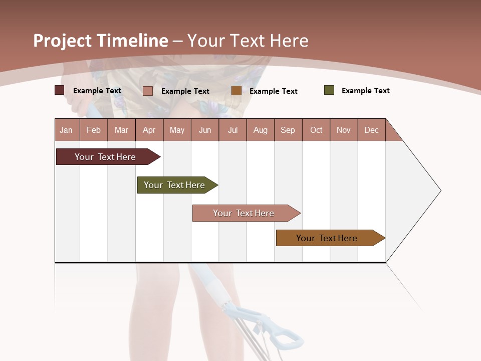 Housekeeping Mopping Lady PowerPoint Template