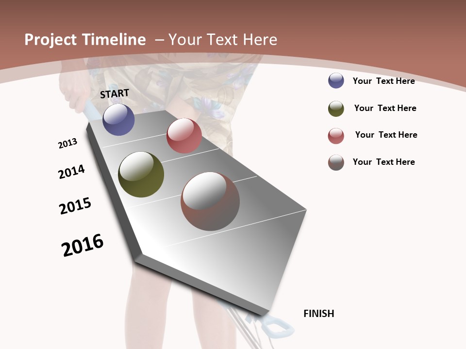 Housekeeping Mopping Lady PowerPoint Template