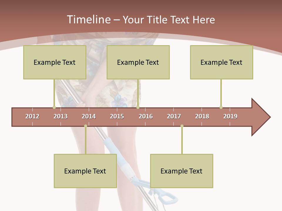 Housekeeping Mopping Lady PowerPoint Template