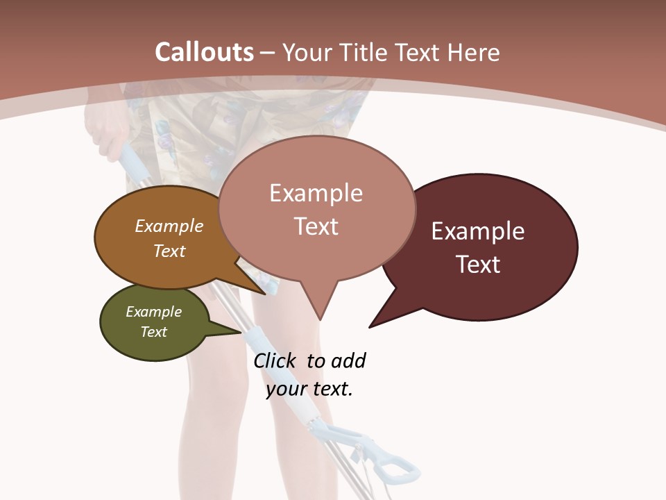 Housekeeping Mopping Lady PowerPoint Template