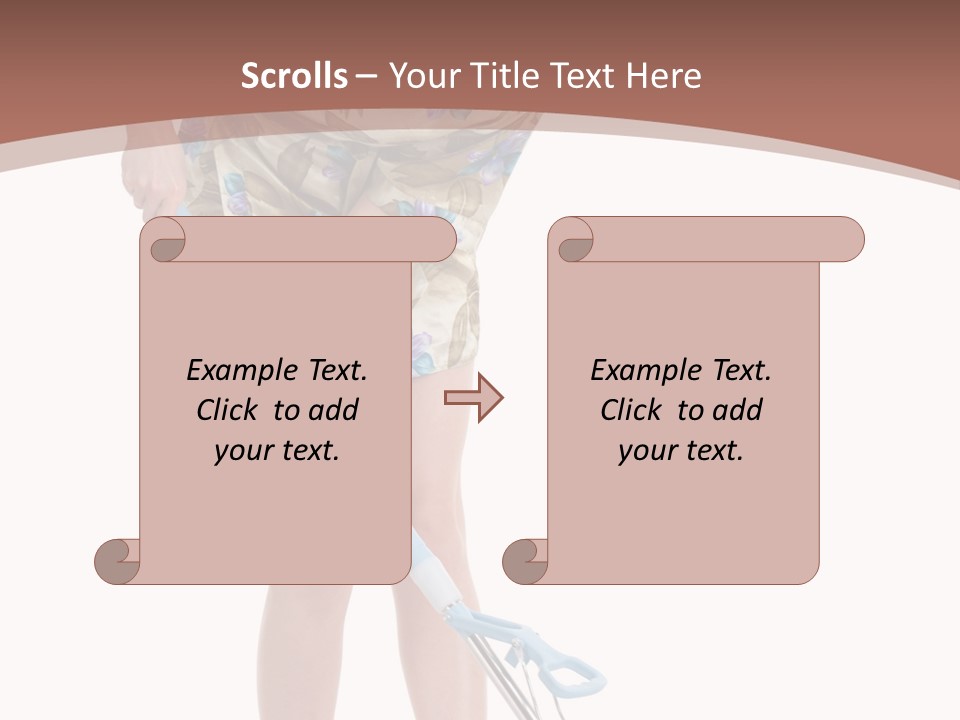 Housekeeping Mopping Lady PowerPoint Template