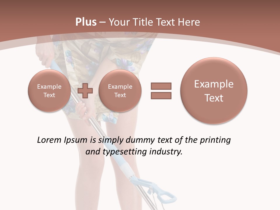 Housekeeping Mopping Lady PowerPoint Template