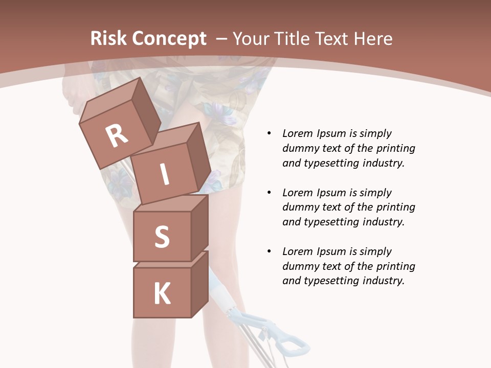 Housekeeping Mopping Lady PowerPoint Template