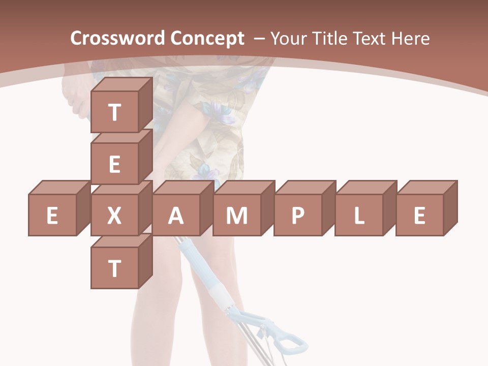 Housekeeping Mopping Lady PowerPoint Template