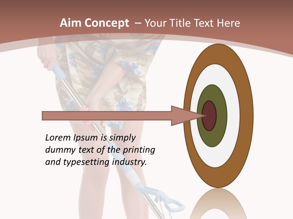 Housekeeping Mopping Lady PowerPoint Template