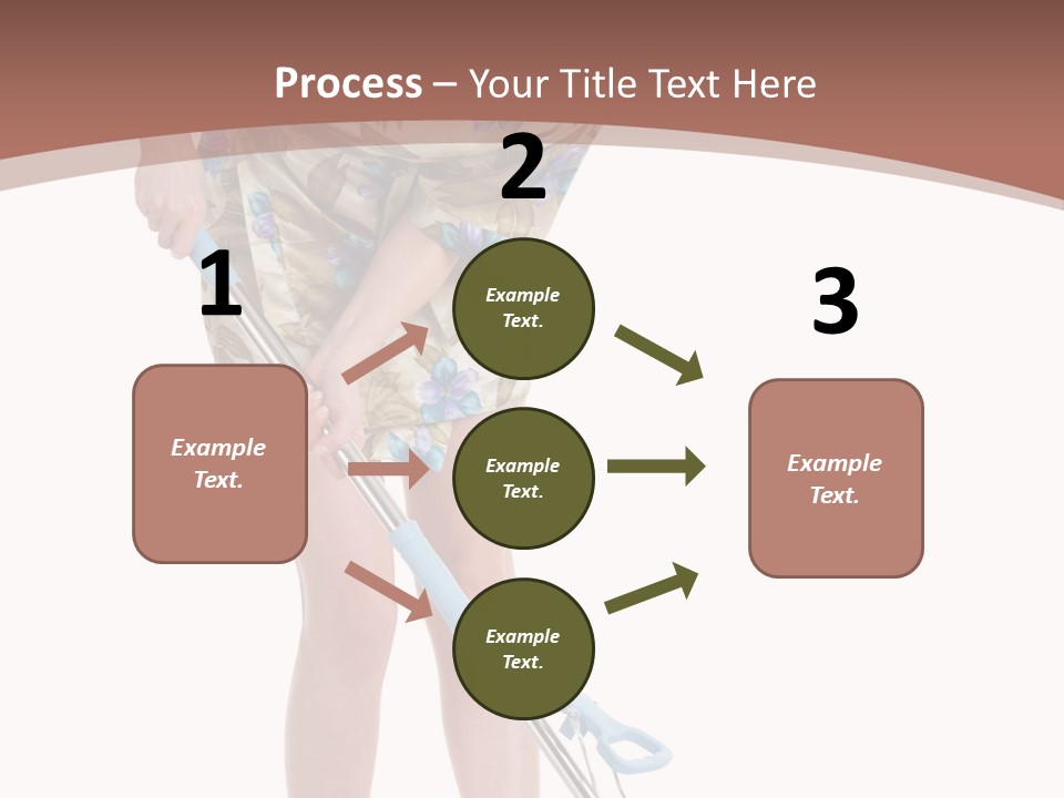 Housekeeping Mopping Lady PowerPoint Template