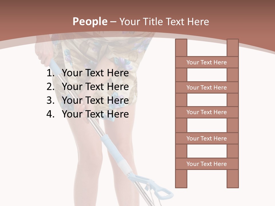 Housekeeping Mopping Lady PowerPoint Template