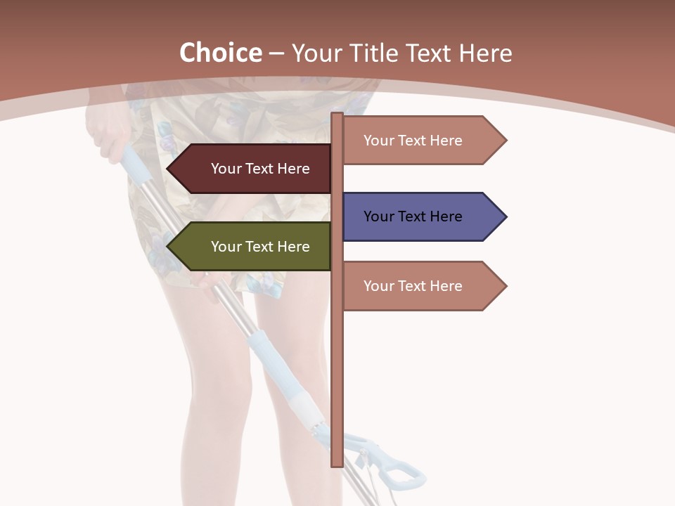 Housekeeping Mopping Lady PowerPoint Template